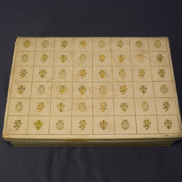 Vintage Jewelry Box Storage Organizer 2-Tier Off White Leather Red Satin Damaged - Picture 10 of 16